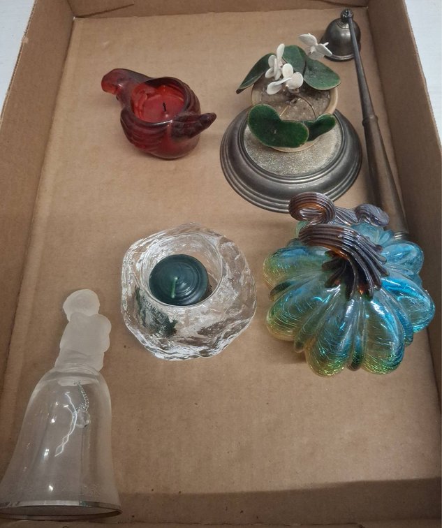 Decorative Glass and Metal Items Lot