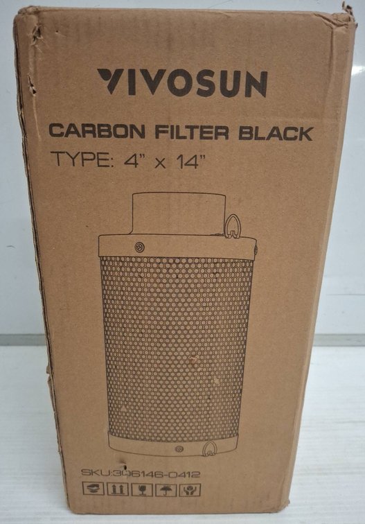 VIVOSUN Carbon Filter Black 4" x 14"