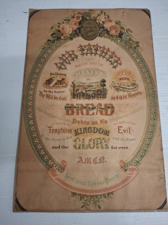 The Illustrated Lord's Prayer 12"×18" Print on cardboard