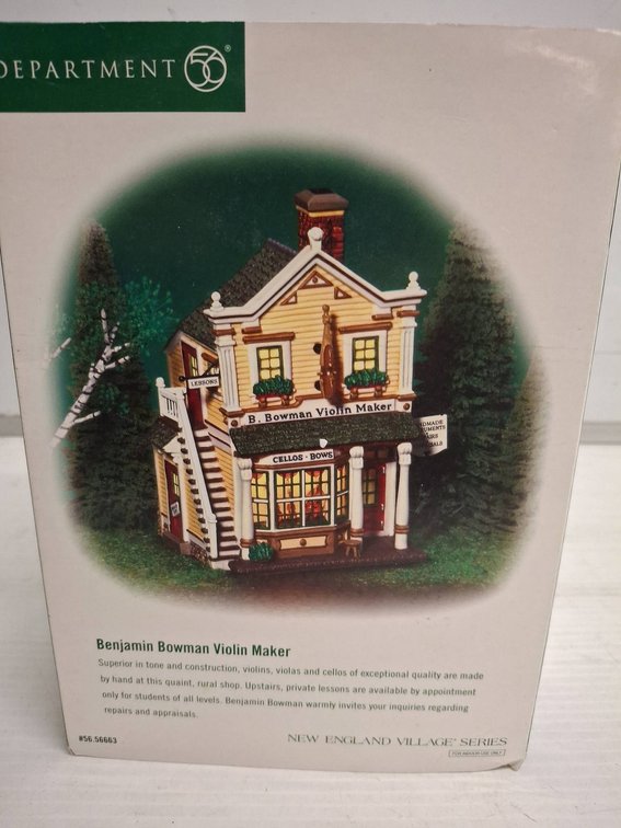 Department 56 Benjamin Bowman Violin Maker