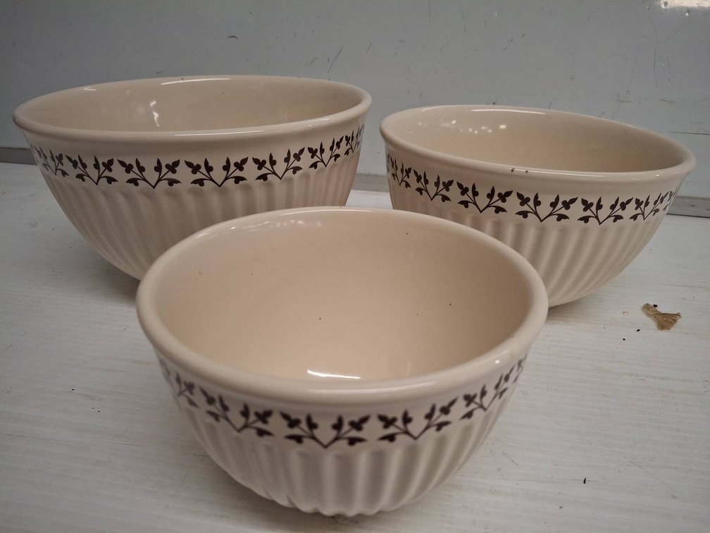 Paula Deen Cream Mixing Bowl Set, 3 Pieces