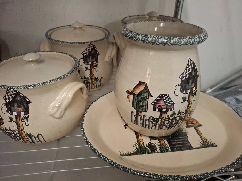 Casey Pottery Texas Ceramic Kitchen Set 1998