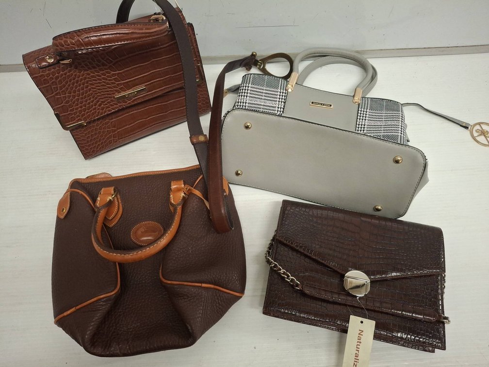 4 Designer Handbags: Dune, Charles & Keith, Dooney, Naturalizer