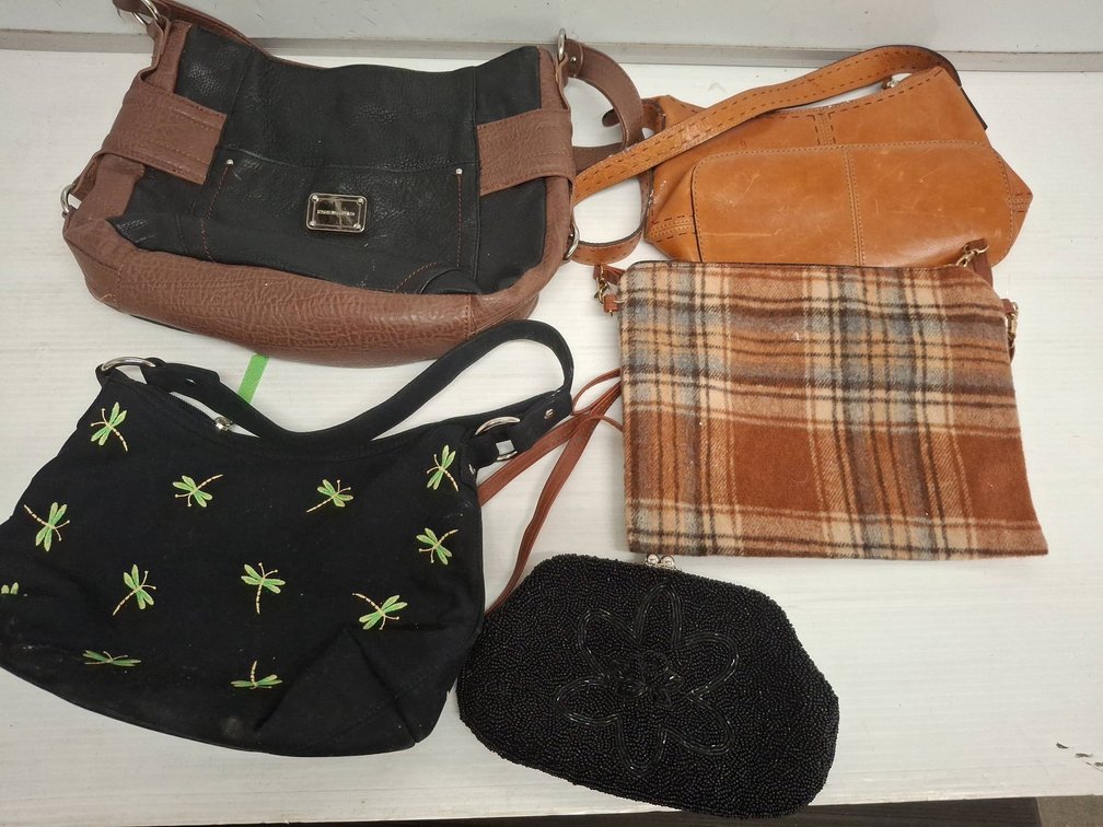 Handbags Lot, 5 Pieces, Mixed Materials