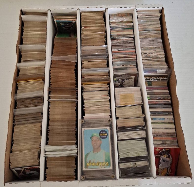 Sports Card Lot With Baseball and Football