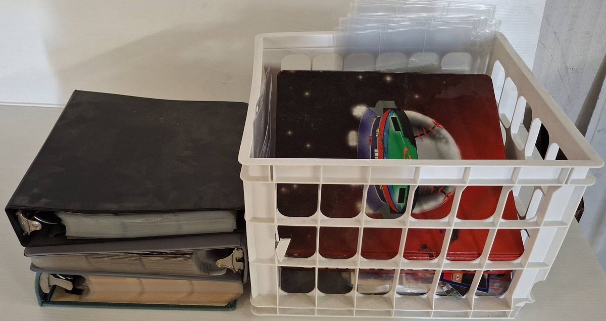 Sports Cards in Binders & Plastic Crate