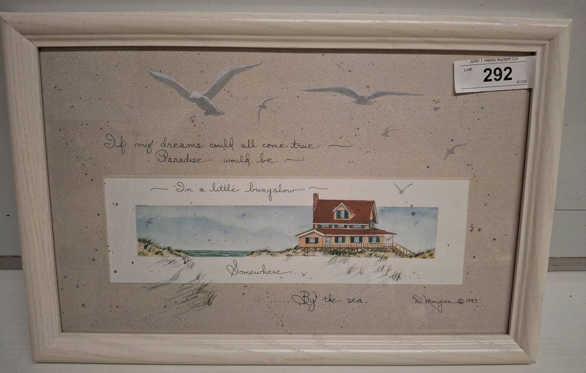 D. Morgan Framed Print "By the Sea" 18"×12"