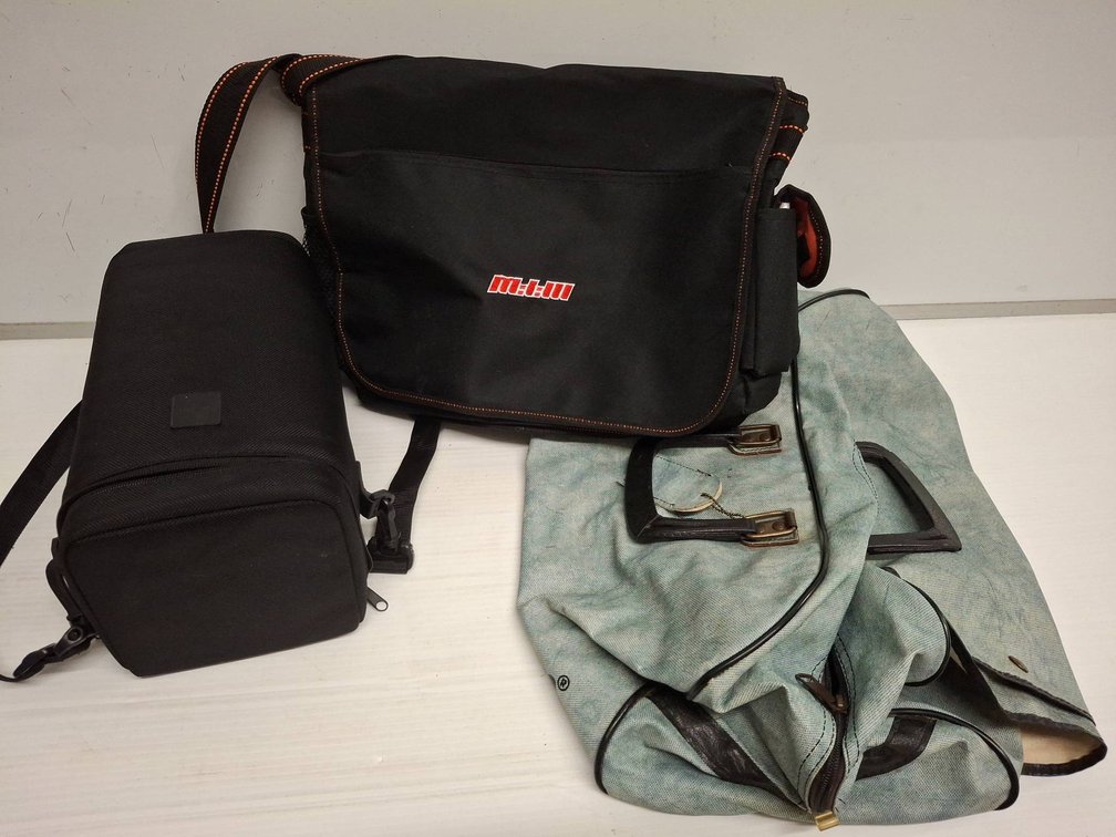 Three Assorted Bags Lot, MHM, Canvas, Black