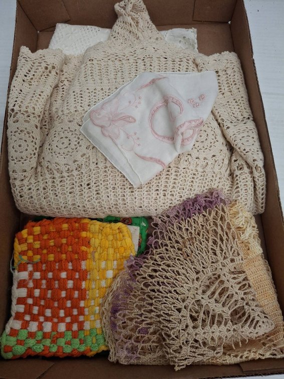 Crochet and Fabric Linens