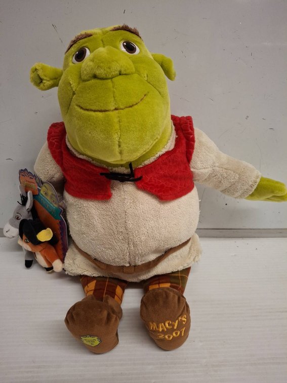 Shrek Macy's 2007 Plush With Donkey & Puss