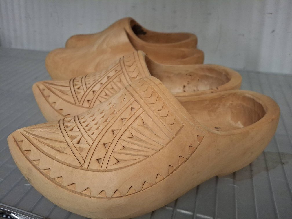 Hand-Carved Wooden Clogs, 2 Styles