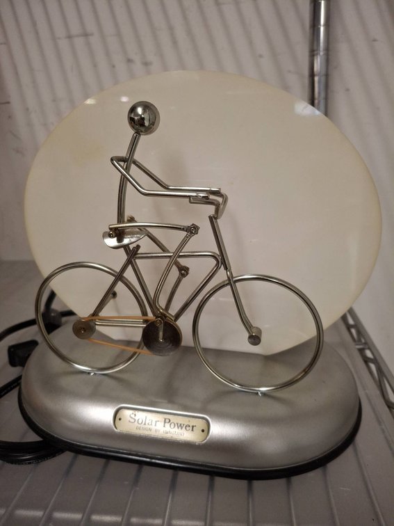 Solar Power Bicycle Sculpture Desk Lamp