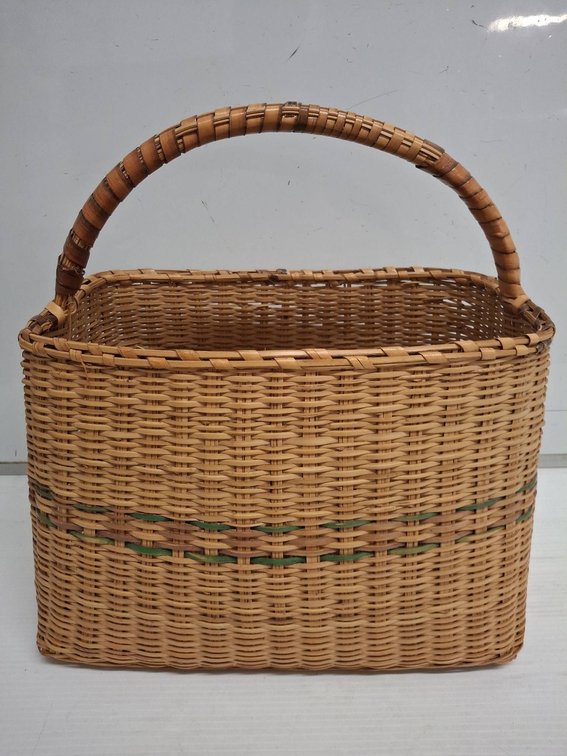 Rectangular Wicker Basket with Handle
