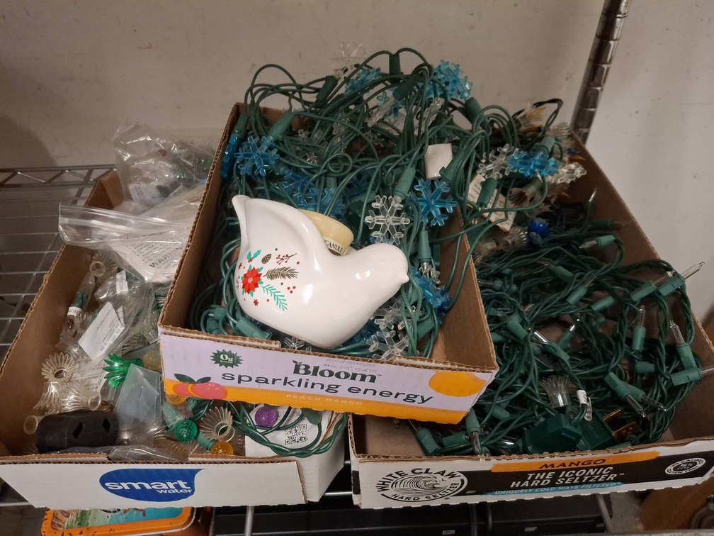 Holiday String Lights and Candle Holder