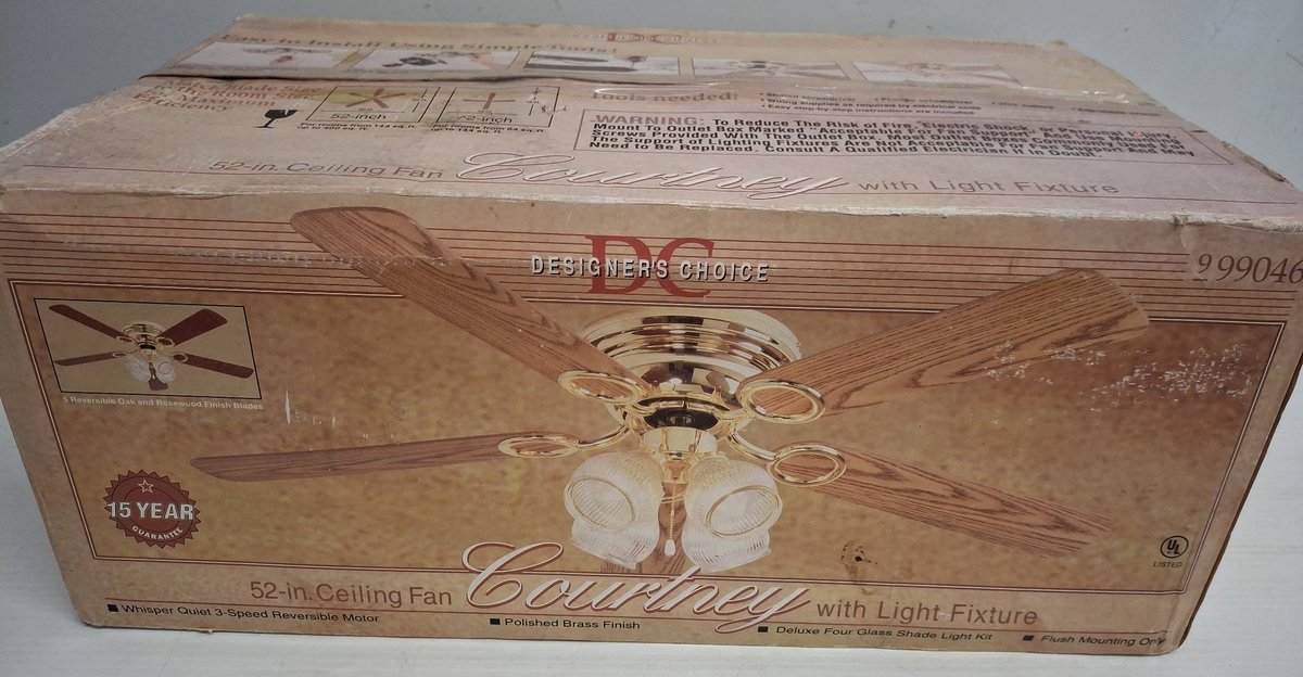 Courtney 52-Inch Ceiling Fan With Light Kit
