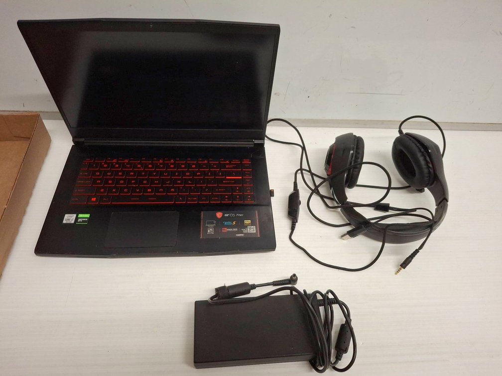 MSI GF65 Thin Laptop With Charger And Nyko Headset