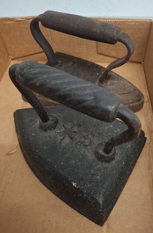Cast Iron Sad Irons with Handles
