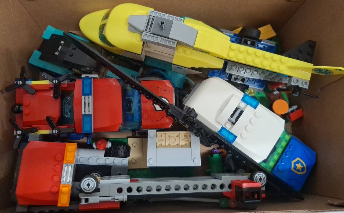 LEGO Built Vehicles and Helicopter Lot