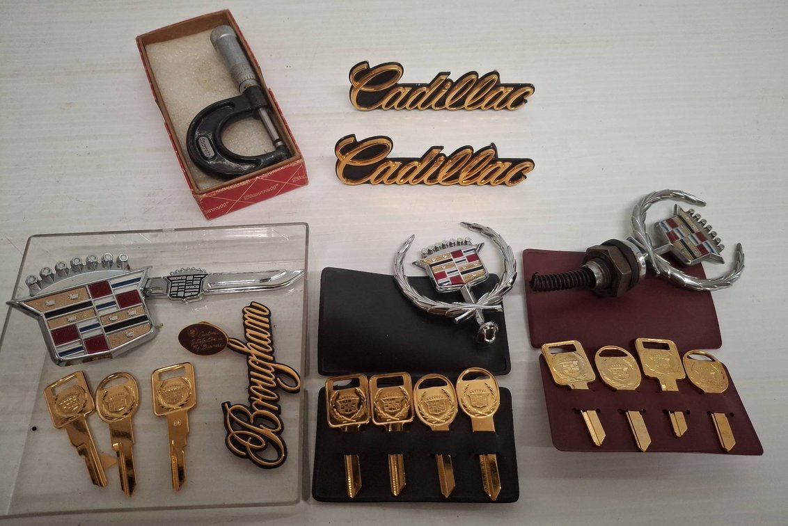 Cadillac Keys, Emblems, Badges & Starrett Mic