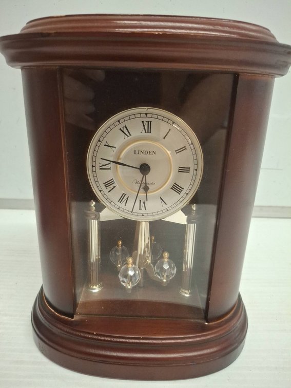 Linden Westminster Mantel Clock, Wood & Brass