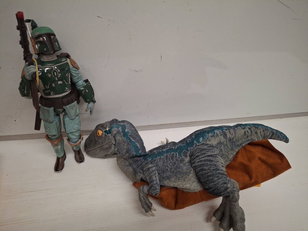 Star Wars Boba Fett Figure & Wow! Dinosaur