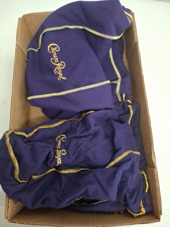 Purple Crown Royal Drawstring Bags