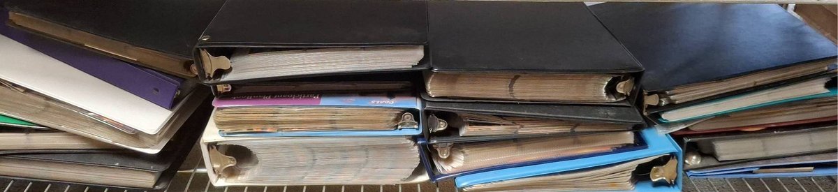Binders of Assorted Sports Trading Cards
