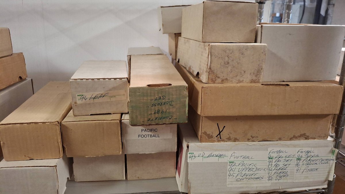 Large Lot Assorted Sports Trading Cards in Boxes