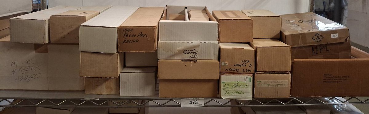 Large Lot Sports Trading Cards in Boxes