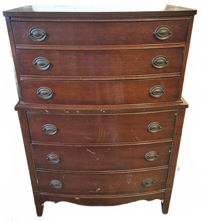 Dixie Mahogany Chest of Drawers 36x18x54