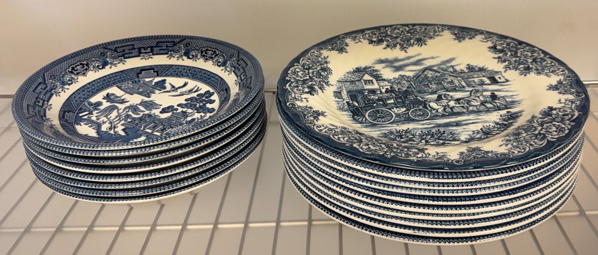 Churchill Willow & Royal Stafford Plates Bowls Set