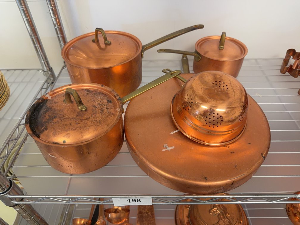 Paul Revere Copper Cookware Lot,