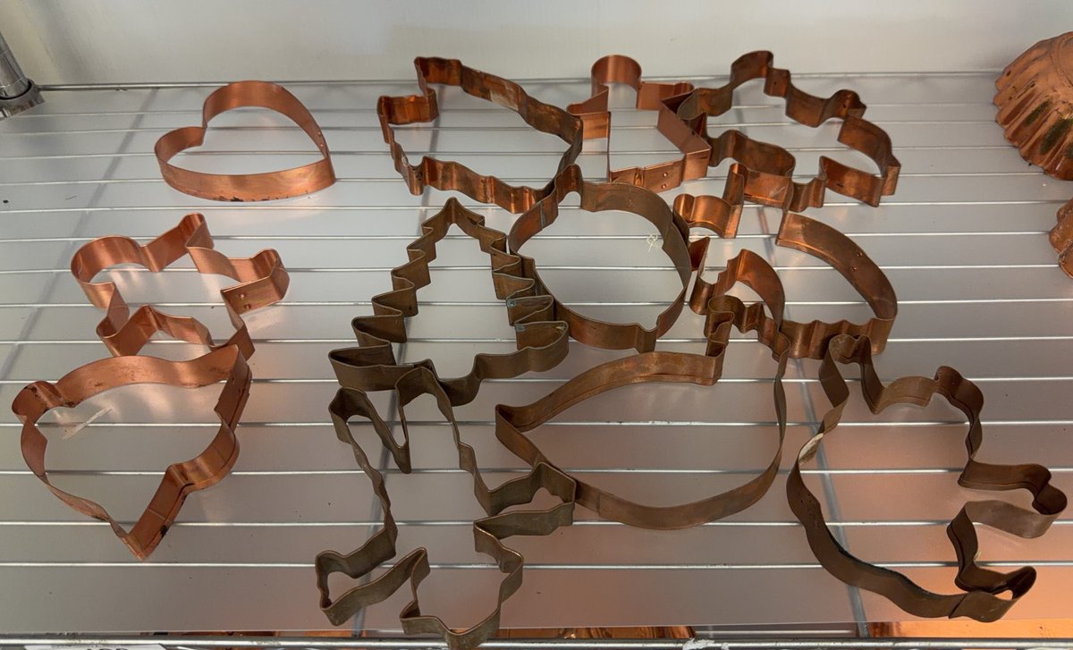 Copper Cookie Cutters, 12 Pieces