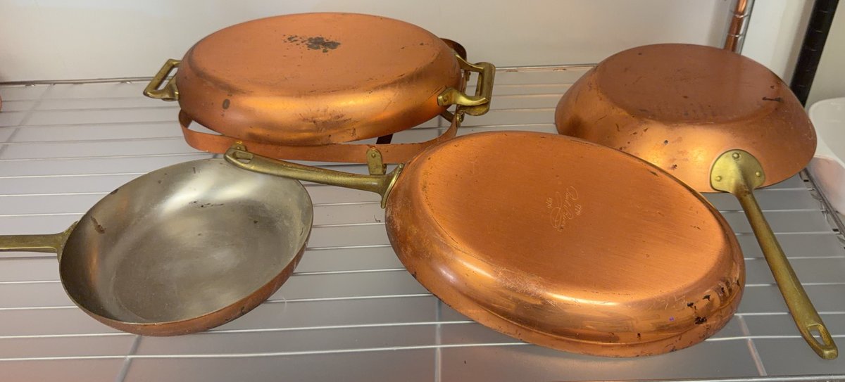 Paul Revere Copper Cookware Assortment 4 Pieces