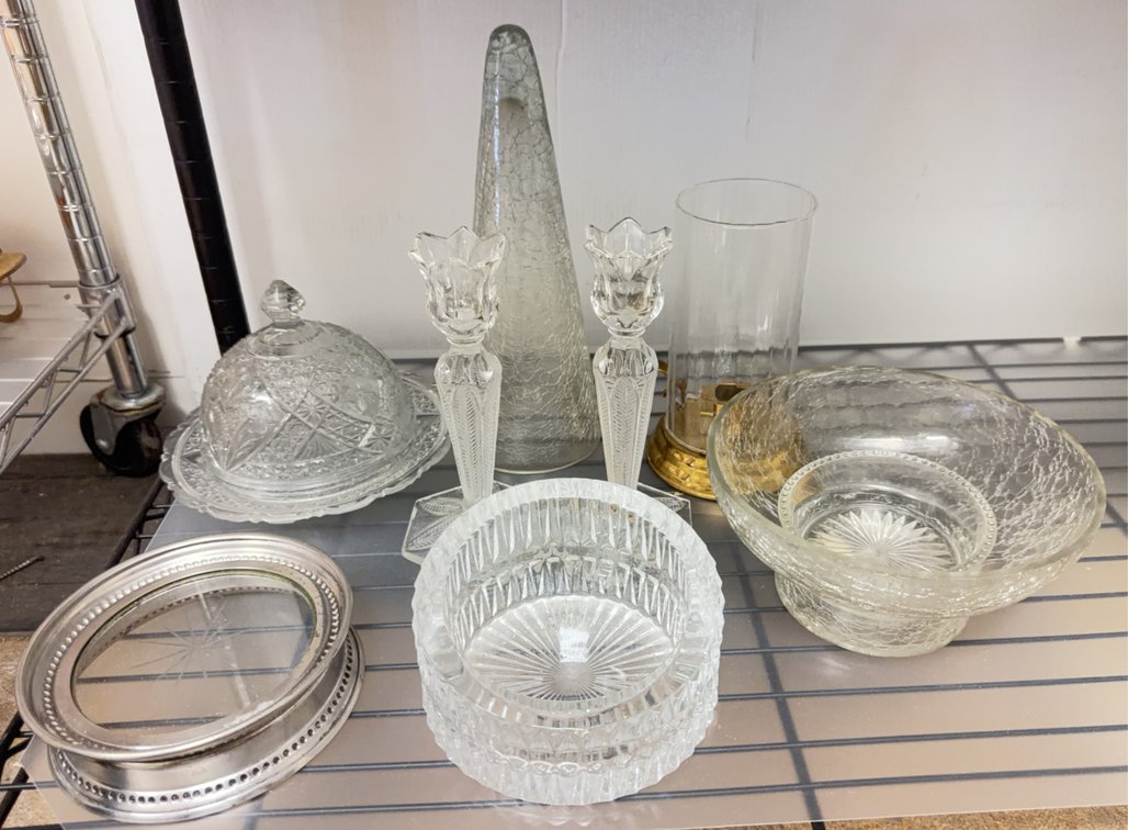 Pressed Glass Home Decor Lot
