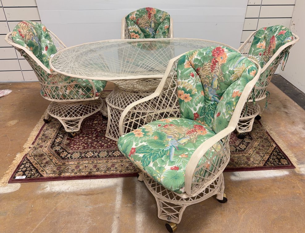 Russel Woodard Spun Fiberglass Dining Set, 5 Pc