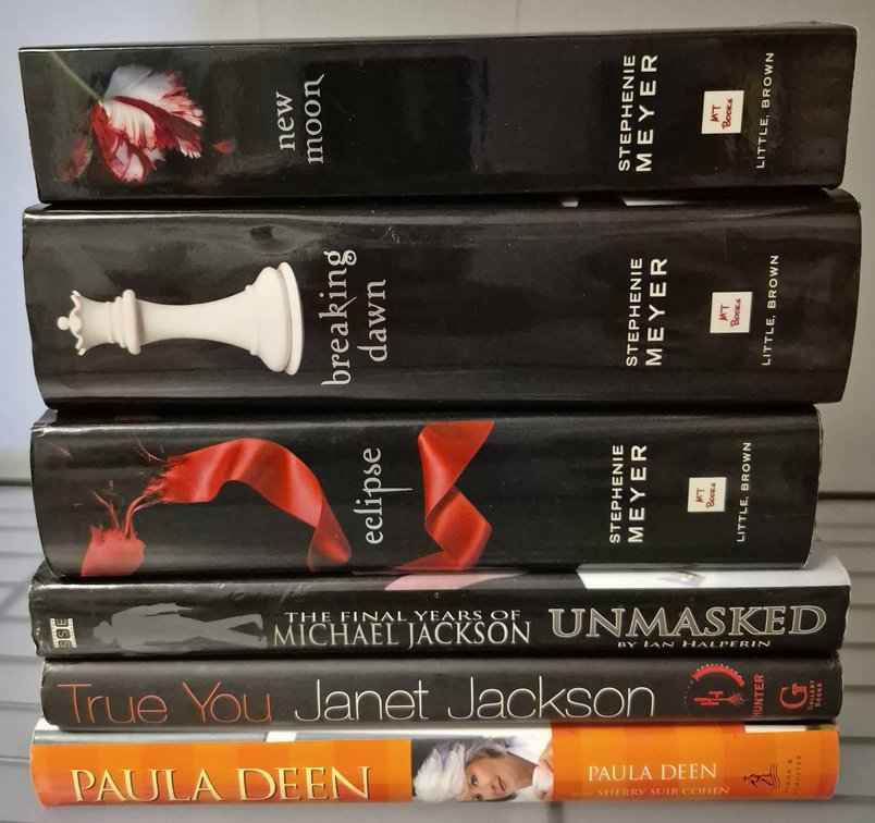6 Hardback Books Assorted Authors