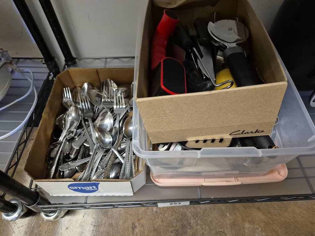 Large Assorted Kitchen Utensils and Flatware Lot