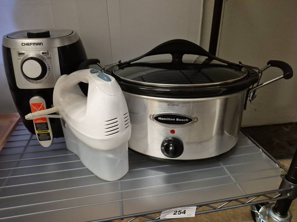 Hamilton Beach Mixer, Slow Cooker, Chefman Fryer