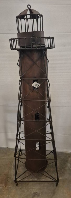 Metal Lighthouse Decor 40in Tall