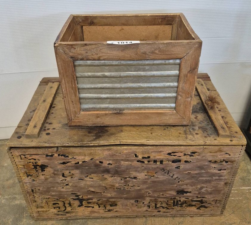 Wooden Storage Boxes, Lid Partially Opens