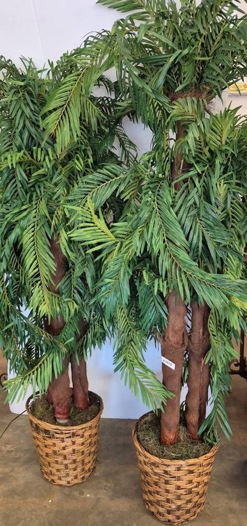 72" Artificial Palm Trees in Baskets