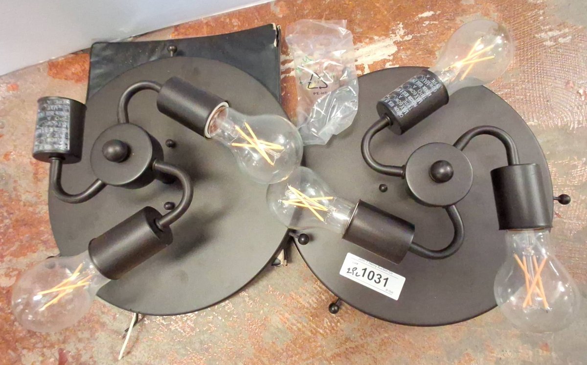 Black 3-Light Ceiling Light