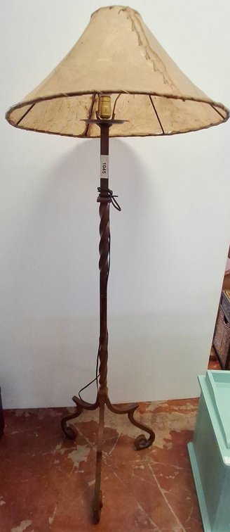 Wrought Iron Floor Lamp With Shade, 65 Inches