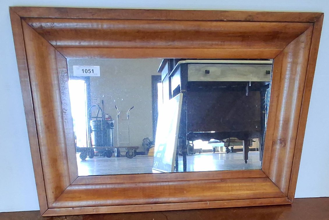 Wood Framed Wall Mirror 31x22 Inches