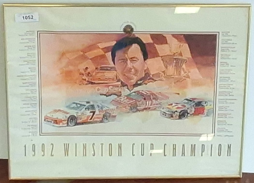 1992 Winston Cup Champion Framed Print 28x21