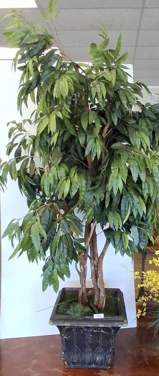 Large Artificial Potted Tree, 101 Inches Tall