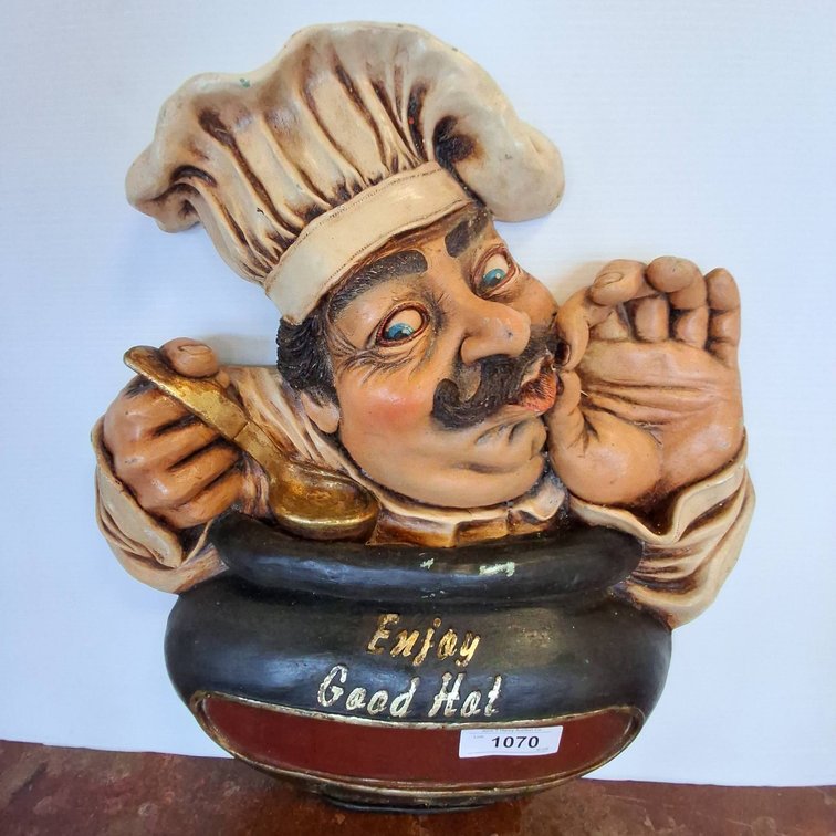 Composite Chef Wall Plaque 19x22 Enjoy Good Hot