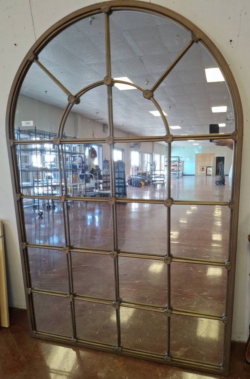 Arched Windowpane Wall Mirror, 48"×72"
