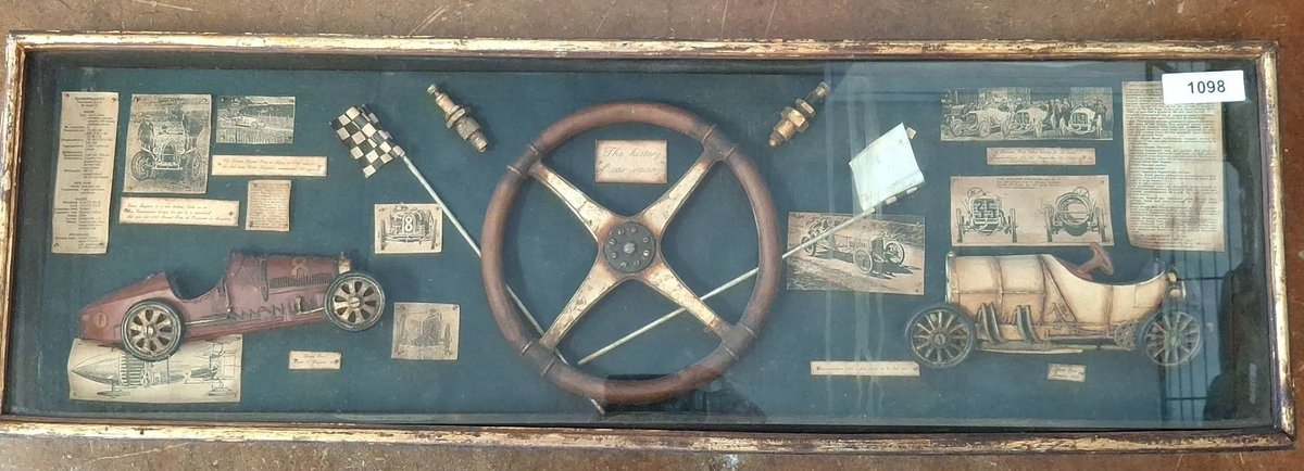 Framed Car Racing Shadow Box 42"×13"